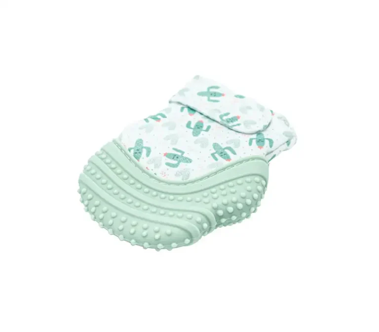 gant dentition bebe vert